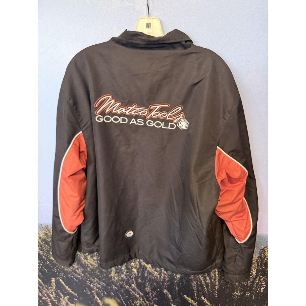 Matco Tools Good As Gold Mens L Black Orange Windbreaker Jacket